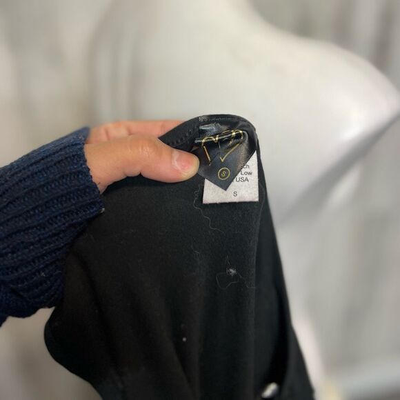 Black One-Shoulder Lace Mesh Maxi Dress • Size S • Evening / Formal / Party - Picture 7 of 8